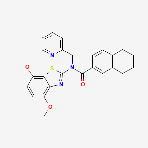 N-(4,7-dimethoxybenzo[d]thiazol-2-yl)-N-(pyridin-2-ylmethyl)-5,6,7,8-tetrahydronaphthalene-2-carboxamide