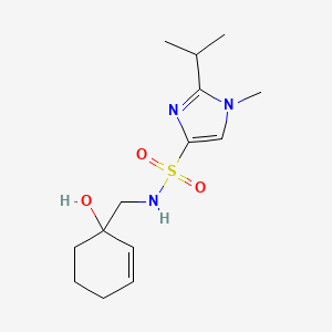 N-[(1-hydroxycyclohex-2-en-1-yl)methyl]-1-methyl-2-(propan-2-yl)-1H-imidazole-4-sulfonamide