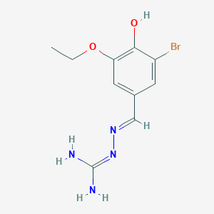 (2E)-2-(3-bromo-5-ethoxy-4-hydroxybenzylidene)hydrazinecarboximidamide