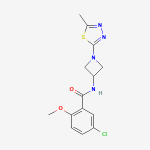 5-Chloro-2-methoxy-N-[1-(5-methyl-1,3,4-thiadiazol-2-yl)azetidin-3-yl]benzamide
