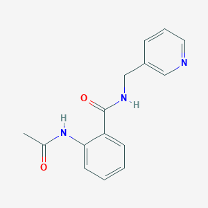 B2893999 2-acetamido-N-(pyridin-3-ylmethyl)benzamide CAS No. 348614-34-6