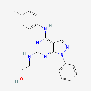 2-((1-phenyl-4-(p-tolylamino)-1H-pyrazolo[3,4-d]pyrimidin-6-yl)amino)ethanol