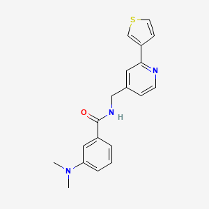 3-(dimethylamino)-N-((2-(thiophen-3-yl)pyridin-4-yl)methyl)benzamide
