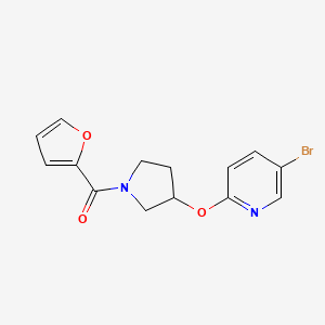 (3-((5-Bromopyridin-2-yl)oxy)pyrrolidin-1-yl)(furan-2-yl)methanone