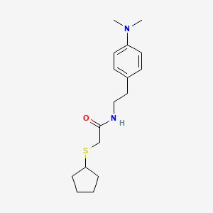 molecular formula C17H26N2OS B2894158 2-(cyclopentylthio)-N-(4-(dimethylamino)phenethyl)acetamide CAS No. 1448069-75-7