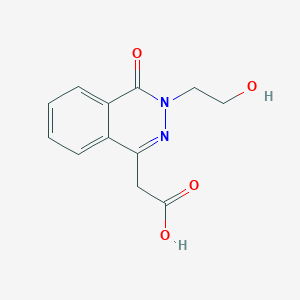 molecular formula C12H12N2O4 B2894177 [3-(2-Hydroxyethyl)-4-oxo-3,4-dihydrophthalazin-1-yl]acetic acid CAS No. 923247-91-0