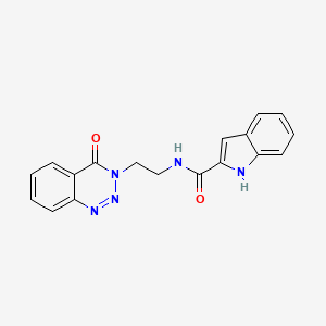molecular formula C18H15N5O2 B2894182 N-(2-(4-oxobenzo[d][1,2,3]triazin-3(4H)-yl)ethyl)-1H-indole-2-carboxamide CAS No. 2034273-96-4
