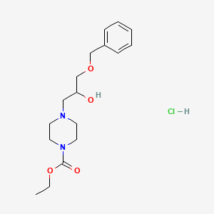 molecular formula C17H27ClN2O4 B2894190 Ethyl 4-(3-(benzyloxy)-2-hydroxypropyl)piperazine-1-carboxylate hydrochloride CAS No. 474260-26-9