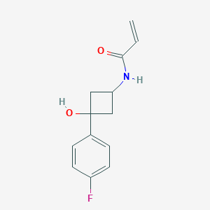 molecular formula C13H14FNO2 B2894210 N-[3-(4-Fluorophenyl)-3-hydroxycyclobutyl]prop-2-enamide CAS No. 2411296-51-8