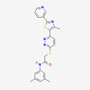N-(3,5-dimethylphenyl)-2-((6-(4-methyl-2-(pyridin-3-yl)thiazol-5-yl)pyridazin-3-yl)thio)acetamide