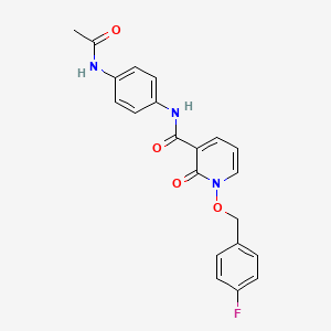 molecular formula C21H18FN3O4 B2894249 N-(4-acetamidophenyl)-1-[(4-fluorophenyl)methoxy]-2-oxo-1,2-dihydropyridine-3-carboxamide CAS No. 868678-69-7