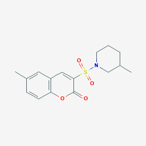 6-methyl-3-((3-methylpiperidin-1-yl)sulfonyl)-2H-chromen-2-one