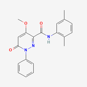 molecular formula C20H19N3O3 B2894268 N-(2,5-dimethylphenyl)-4-methoxy-6-oxo-1-phenyl-1,6-dihydropyridazine-3-carboxamide CAS No. 946333-23-9