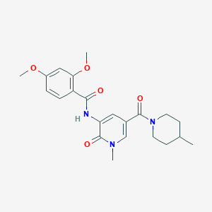 2,4-dimethoxy-N-(1-methyl-5-(4-methylpiperidine-1-carbonyl)-2-oxo-1,2-dihydropyridin-3-yl)benzamide