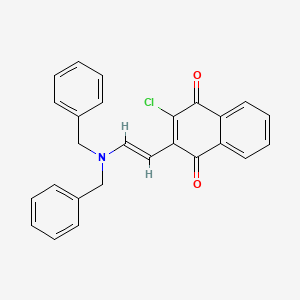 2-chloro-3-[(E)-2-(dibenzylamino)ethenyl]naphthoquinone