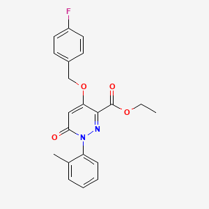 Ethyl 4-[(4-fluorophenyl)methoxy]-1-(2-methylphenyl)-6-oxopyridazine-3-carboxylate