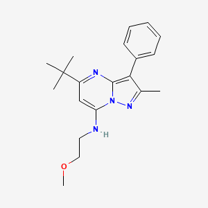 5-tert-butyl-N-(2-methoxyethyl)-2-methyl-3-phenylpyrazolo[1,5-a]pyrimidin-7-amine