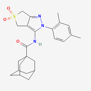 molecular formula C24H29N3O3S B2894311 N-[2-(2,4-dimethylphenyl)-5,5-dioxo-2H,4H,6H-5lambda6-thieno[3,4-c]pyrazol-3-yl]adamantane-1-carboxamide CAS No. 450339-37-4