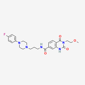 N-{3-[4-(4-fluorophenyl)piperazin-1-yl]propyl}-3-(2-methoxyethyl)-2,4-dioxo-1,2,3,4-tetrahydroquinazoline-7-carboxamide