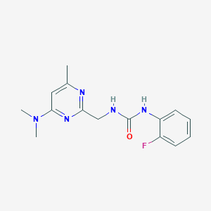 1-((4-(Dimethylamino)-6-methylpyrimidin-2-yl)methyl)-3-(2-fluorophenyl)urea