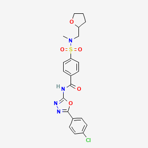 N-(5-(4-chlorophenyl)-1,3,4-oxadiazol-2-yl)-4-(N-methyl-N-((tetrahydrofuran-2-yl)methyl)sulfamoyl)benzamide