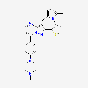 2-[3-(2,5-dimethyl-1H-pyrrol-1-yl)-2-thienyl]-7-[4-(4-methylpiperazino)phenyl]pyrazolo[1,5-a]pyrimidine