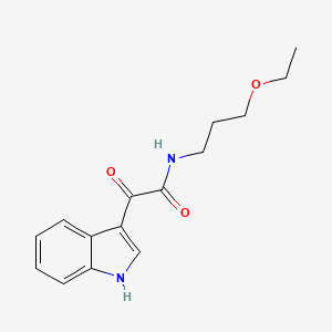 molecular formula C15H18N2O3 B2894344 N-(3-ethoxypropyl)-2-(1H-indol-3-yl)-2-oxoacetamide CAS No. 852367-32-9