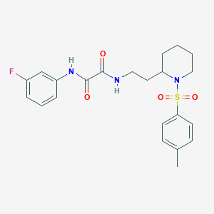 N1-(3-fluorophenyl)-N2-(2-(1-tosylpiperidin-2-yl)ethyl)oxalamide