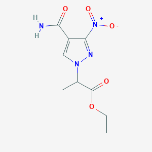 Ethyl 2-(4-carbamoyl-3-nitro-1H-pyrazol-1-yl)propanoate