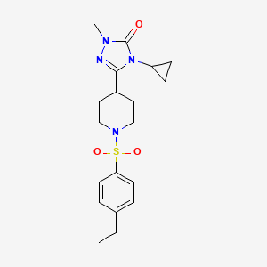 4-cyclopropyl-3-(1-((4-ethylphenyl)sulfonyl)piperidin-4-yl)-1-methyl-1H-1,2,4-triazol-5(4H)-one