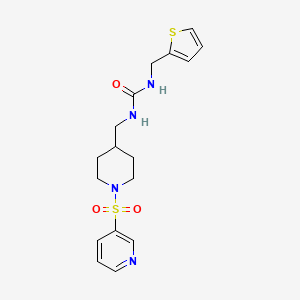 molecular formula C17H22N4O3S2 B2894357 1-((1-(Pyridin-3-ylsulfonyl)piperidin-4-yl)methyl)-3-(thiophen-2-ylmethyl)urea CAS No. 1428362-73-5