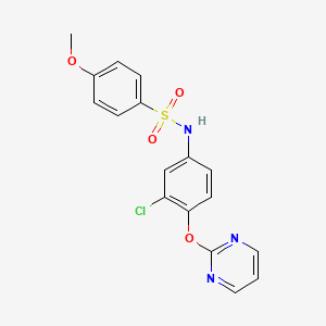 N-[3-chloro-4-(2-pyrimidinyloxy)phenyl]-4-methoxybenzenesulfonamide