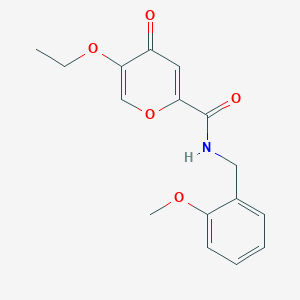 5-ethoxy-N-(2-methoxybenzyl)-4-oxo-4H-pyran-2-carboxamide