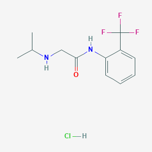 2-[(propan-2-yl)amino]-N-[2-(trifluoromethyl)phenyl]acetamide hydrochloride