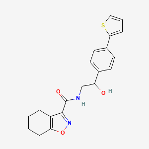 molecular formula C20H20N2O3S B2894402 N-{2-hydroxy-2-[4-(thiophen-2-yl)phenyl]ethyl}-4,5,6,7-tetrahydro-1,2-benzoxazole-3-carboxamide CAS No. 2380183-15-1