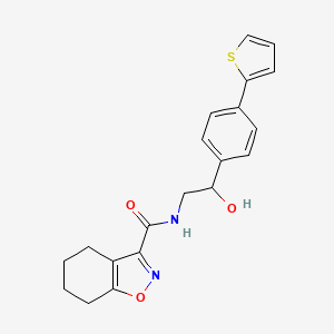 N-[2-Hydroxy-2-(4-thiophen-2-ylphenyl)ethyl]-4,5,6,7-tetrahydro-1,2-benzoxazole-3-carboxamide