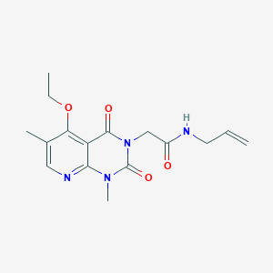 molecular formula C16H20N4O4 B2894407 N-allyl-2-(5-ethoxy-1,6-dimethyl-2,4-dioxo-1,2-dihydropyrido[2,3-d]pyrimidin-3(4H)-yl)acetamide CAS No. 941947-00-8