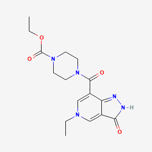 ethyl 4-(5-ethyl-3-oxo-3,5-dihydro-2H-pyrazolo[4,3-c]pyridine-7-carbonyl)piperazine-1-carboxylate