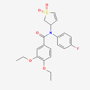 N-(1,1-dioxido-2,3-dihydrothiophen-3-yl)-3,4-diethoxy-N-(4-fluorophenyl)benzamide