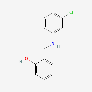 molecular formula C13H12ClNO B2894413 2-{[(3-Chlorophenyl)amino]methyl}phenol CAS No. 13160-55-9