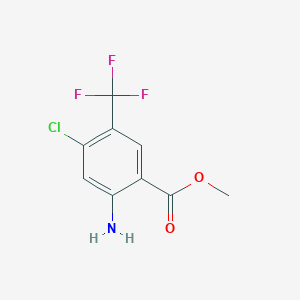 molecular formula C9H7ClF3NO2 B2894417 Methyl 2-amino-4-chloro-5-(trifluoromethyl)benzoate CAS No. 1698027-36-9
