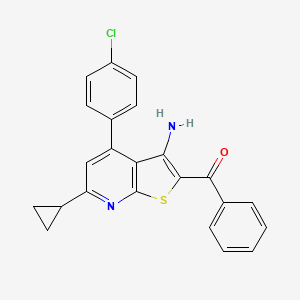 2-Benzoyl-4-(4-chlorophenyl)-6-cyclopropylthieno[2,3-b]pyridin-3-amine