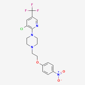 1-[3-Chloro-5-(trifluoromethyl)pyridin-2-yl]-4-[2-(4-nitrophenoxy)ethyl]piperazine