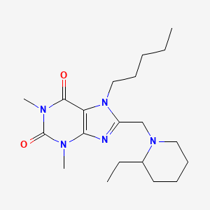 8-[(2-Ethylpiperidin-1-yl)methyl]-1,3-dimethyl-7-pentylpurine-2,6-dione