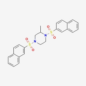 B2894429 2-Methyl-1,4-bis(2-naphthylsulfonyl)piperazine CAS No. 296790-31-3