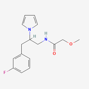 N-(3-(3-fluorophenyl)-2-(1H-pyrrol-1-yl)propyl)-2-methoxyacetamide