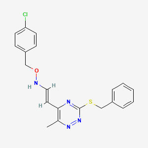 3-(Benzylsulfanyl)-5-(2-(((4-chlorobenzyl)oxy)amino)vinyl)-6-methyl-1,2,4-triazine