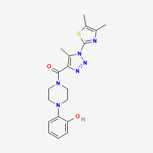 (1-(4,5-dimethylthiazol-2-yl)-5-methyl-1H-1,2,3-triazol-4-yl)(4-(2-hydroxyphenyl)piperazin-1-yl)methanone