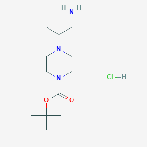 Tert-butyl 4-(1-aminopropan-2-yl)piperazine-1-carboxylate;hydrochloride