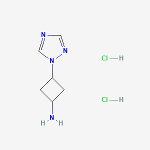 3-(1,2,4-Triazol-1-yl)cyclobutan-1-amine;dihydrochloride